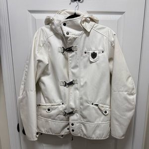 B by Burton ski/snowboarding jacket in cream/white